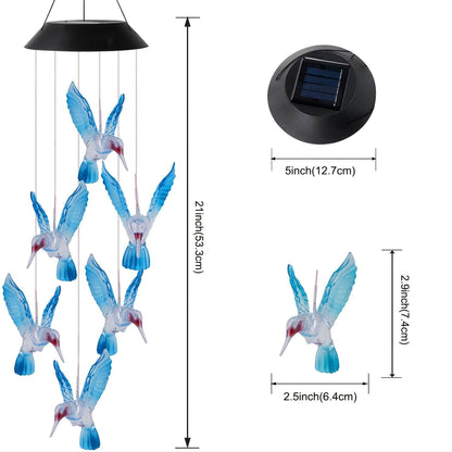 Bird Solar LED Wind Chimes-Luxandluxy