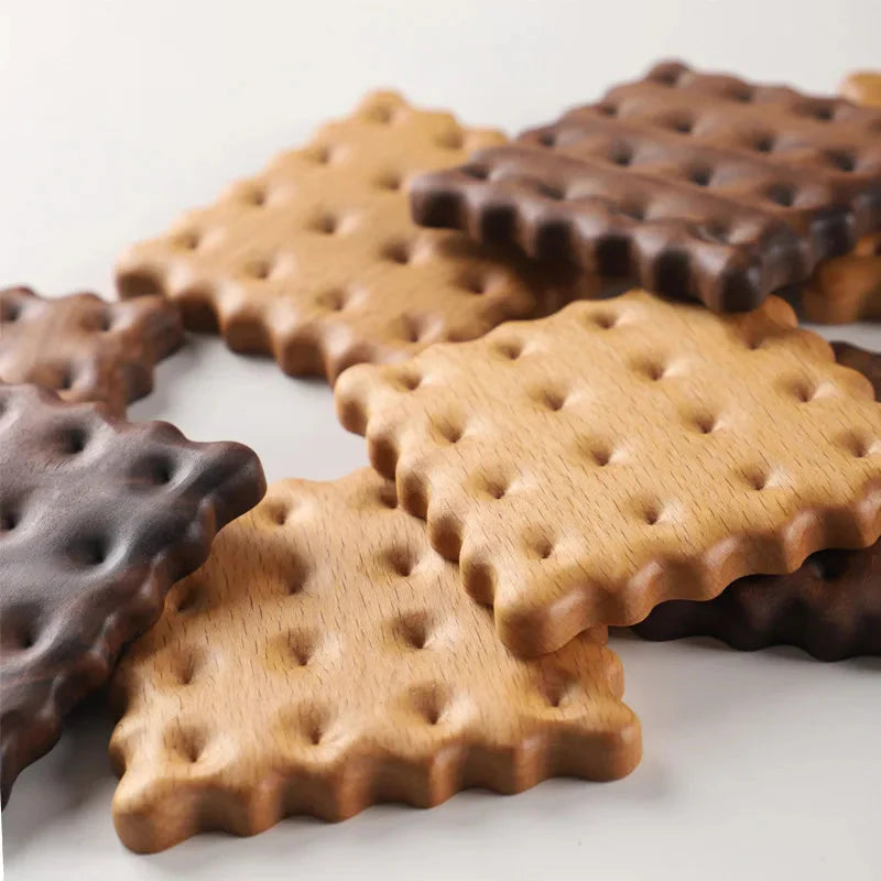 Biscuit Shape Wooden Coasters-Luxandluxy