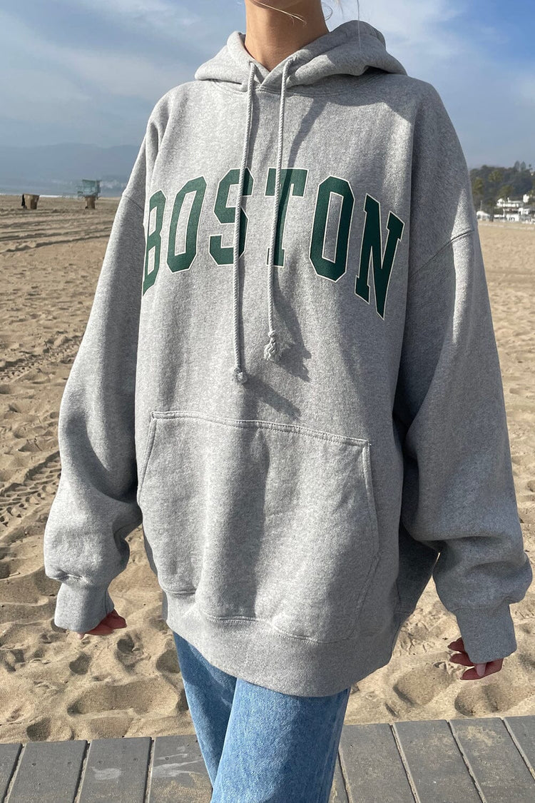 Boston Grey Hoodie-Luxandluxy