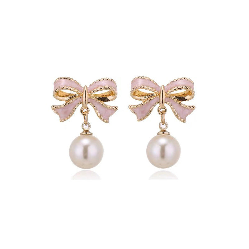 Bowknot Shape Clip on Earrings-Luxandluxy