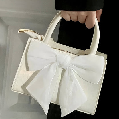 Bowknot Square Handbag-Luxandluxy