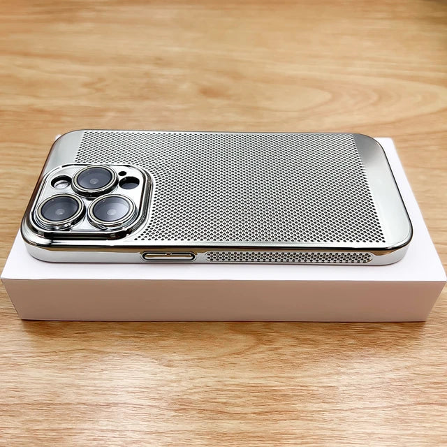 Breathable Mesh Silver iPhone Case-Luxandluxy