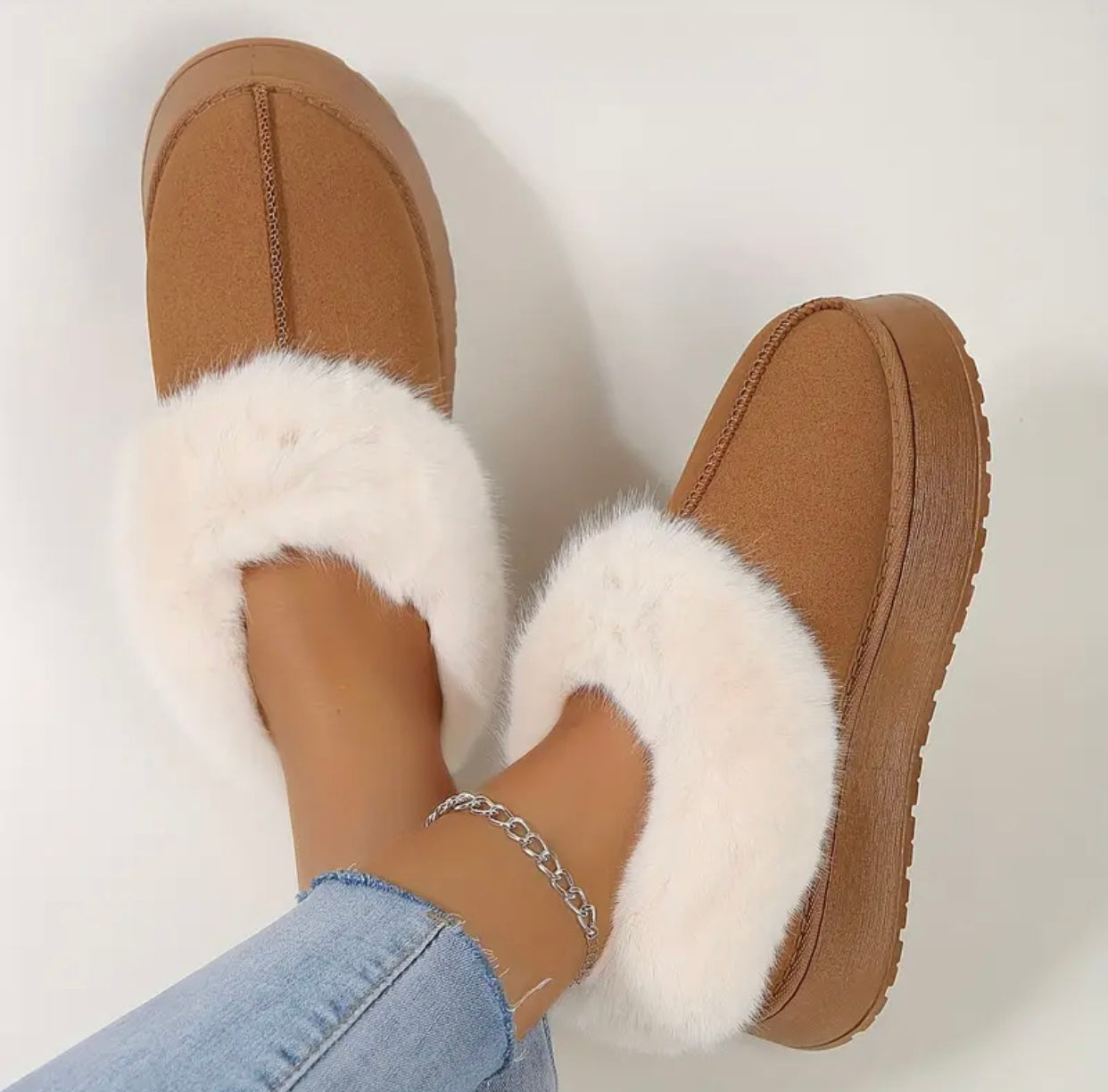 Casual Ankle Fur Shoes-Luxandluxy