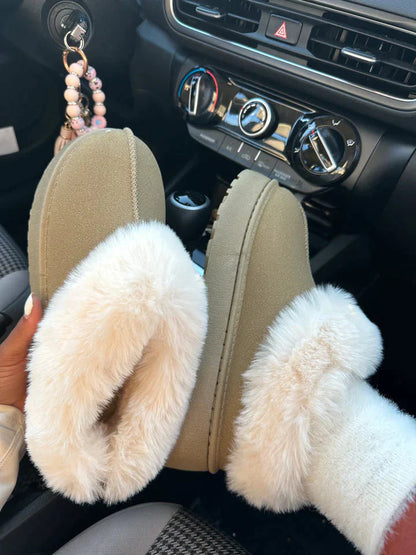 Casual Ankle Fur Shoes-Luxandluxy