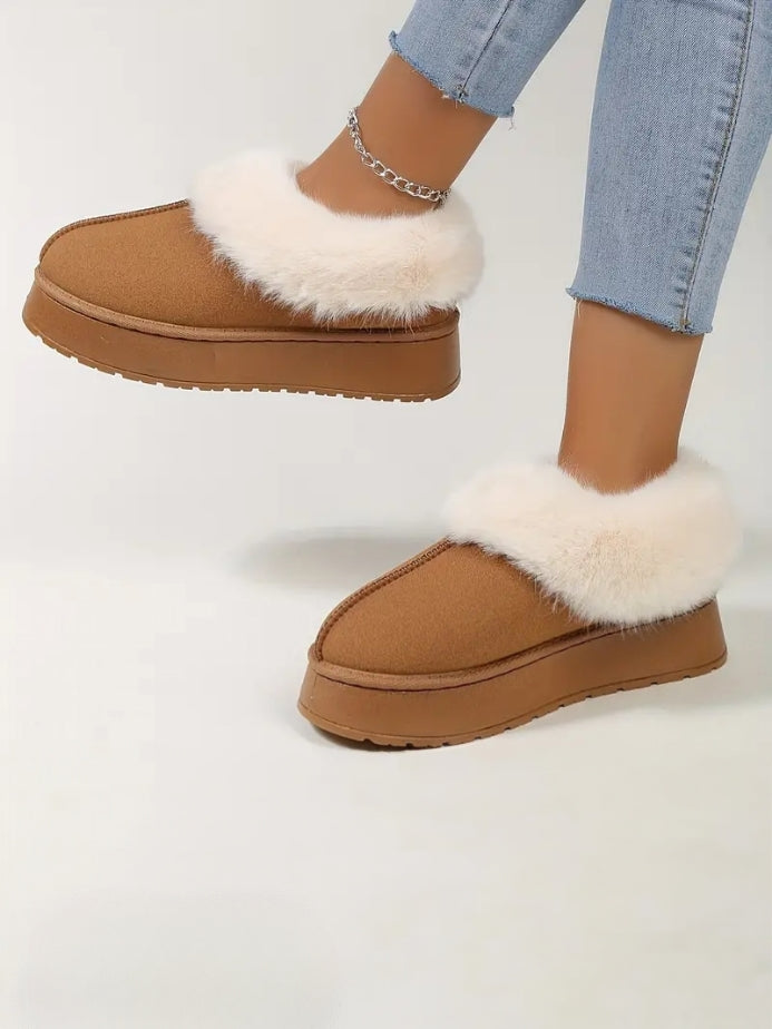 Casual Ankle Fur Shoes-Luxandluxy