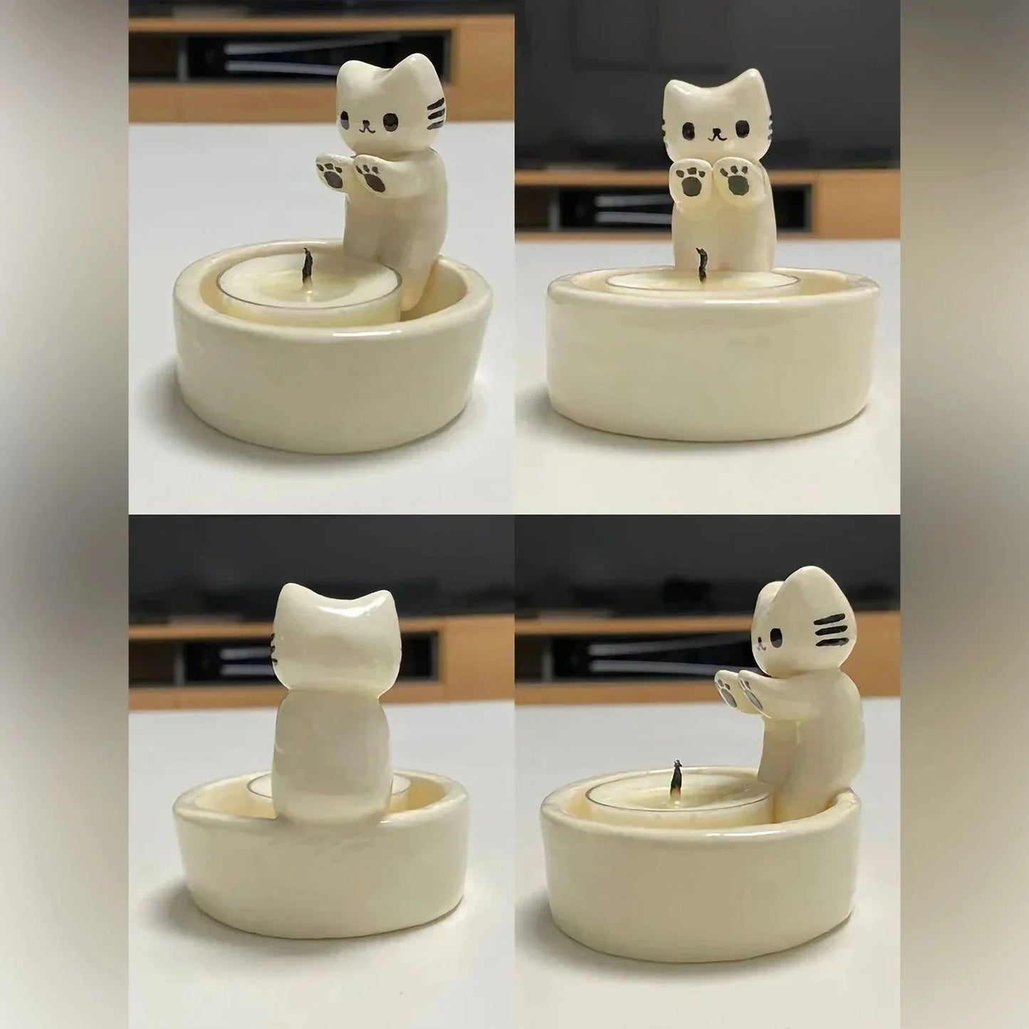 Cat Candle Holder-Luxandluxy