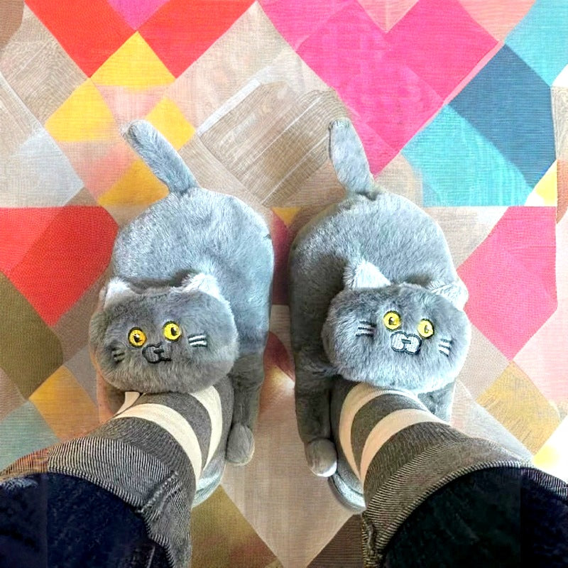 Cat Slippers-Luxandluxy