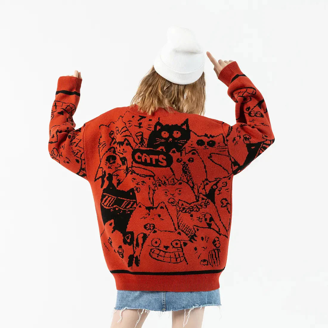 "Cats" Expressions Sweater-Luxandluxy