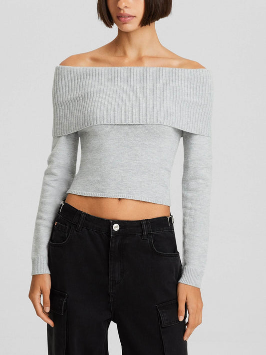 Brigitte Bardot Plain Crop Sweater