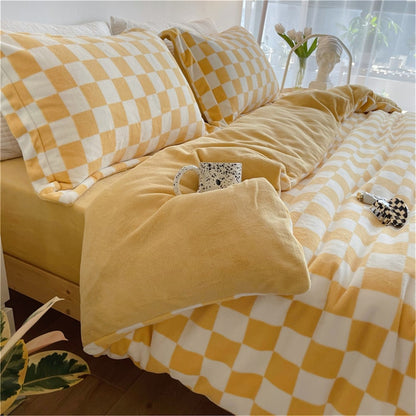 Checkerboard Bedding Set-Luxandluxy