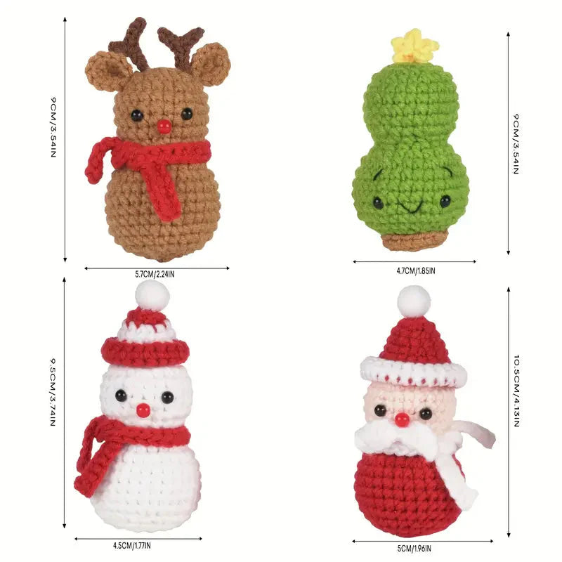 Christmas 4-piece Crochet DIY Set-Luxandluxy