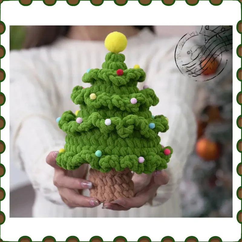 Christmas Tree Crochet Pattern DIY Kit with Tutorials-Luxandluxy