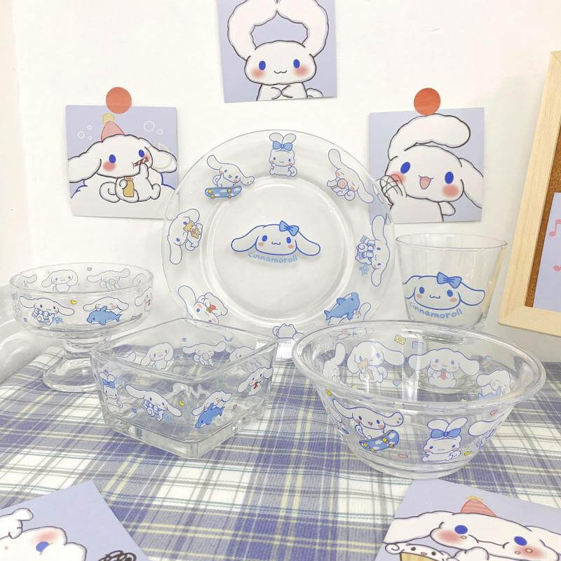 Cinnamoroll Glass Tableware Set-Luxandluxy