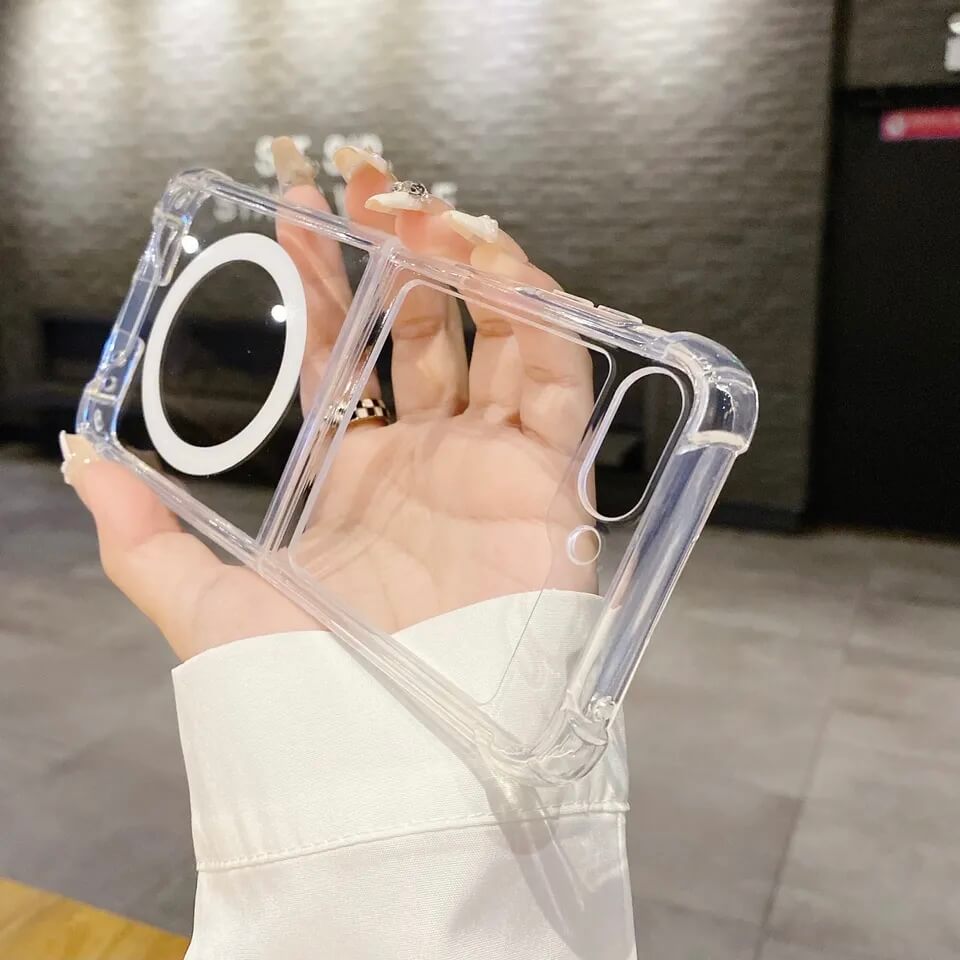 Clear Z Flip 5 Magsafe Case-Luxandluxy