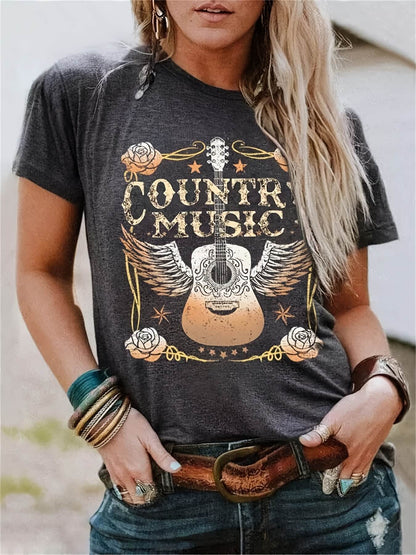 Country Music T-shirt-Luxandluxy