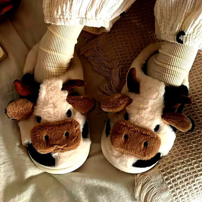 Cow Slippers-Luxandluxy