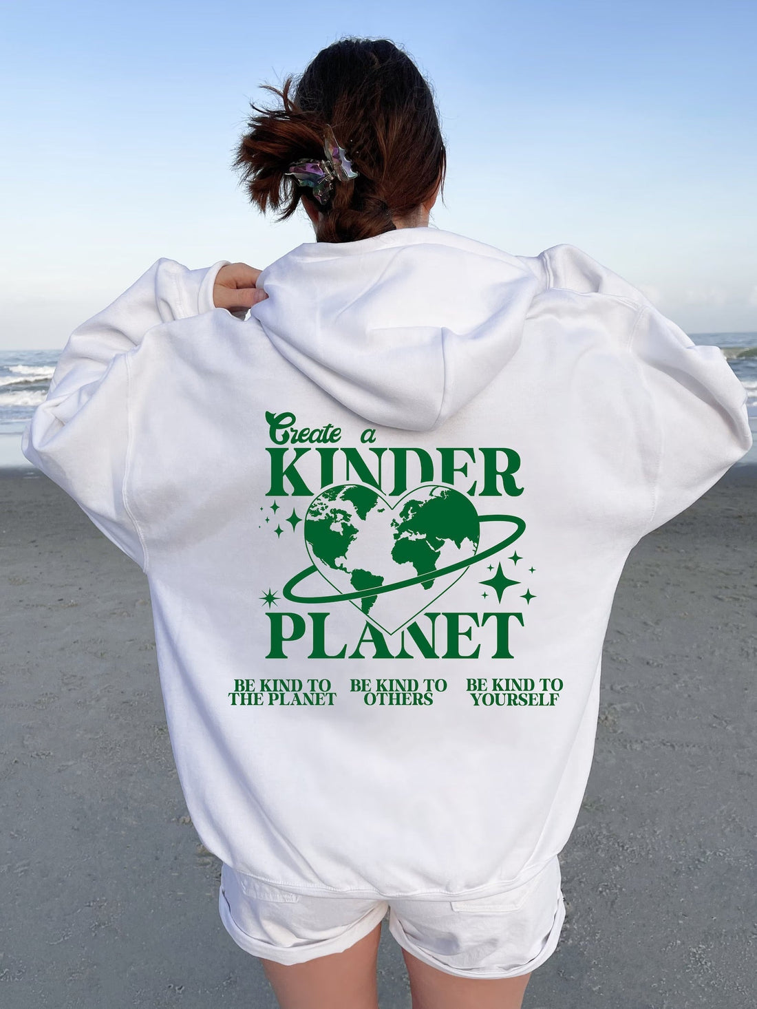 'Create A Kinder Planet' Hoodie-Luxandluxy