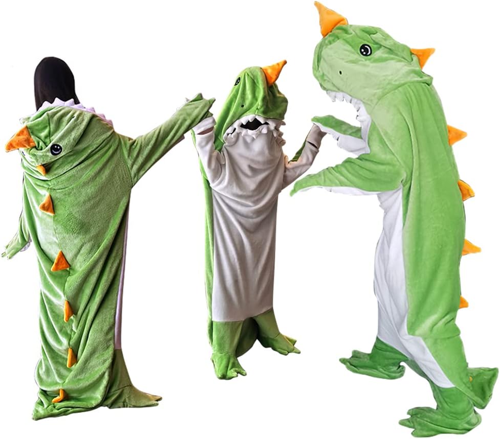 Dinosaur Hooded Blanket-Luxandluxy