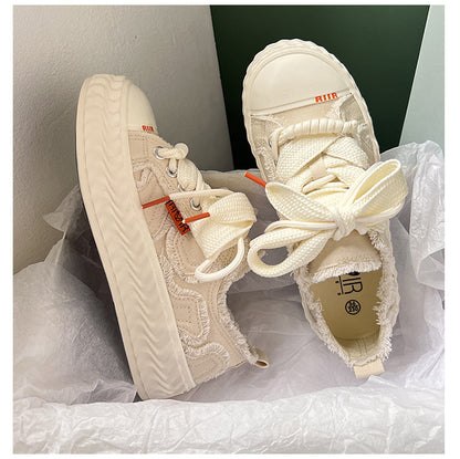 Distressed Platform Sneakers-Luxandluxy