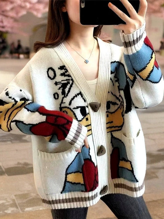 Donald Duck Cardigan-Luxandluxy