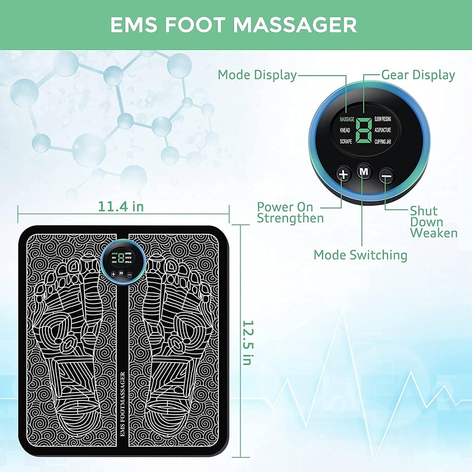 EMS Foot Pressure Point Mat-Luxandluxy