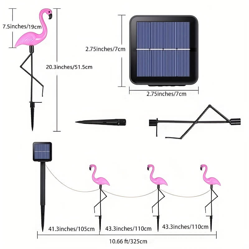 Flamingo LED Solar Stake Lights-Luxandluxy