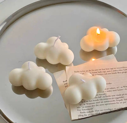 Fluffy Milky Cloud Scented Home Decor Candle 2Sets (Small+Large)-Luxandluxy