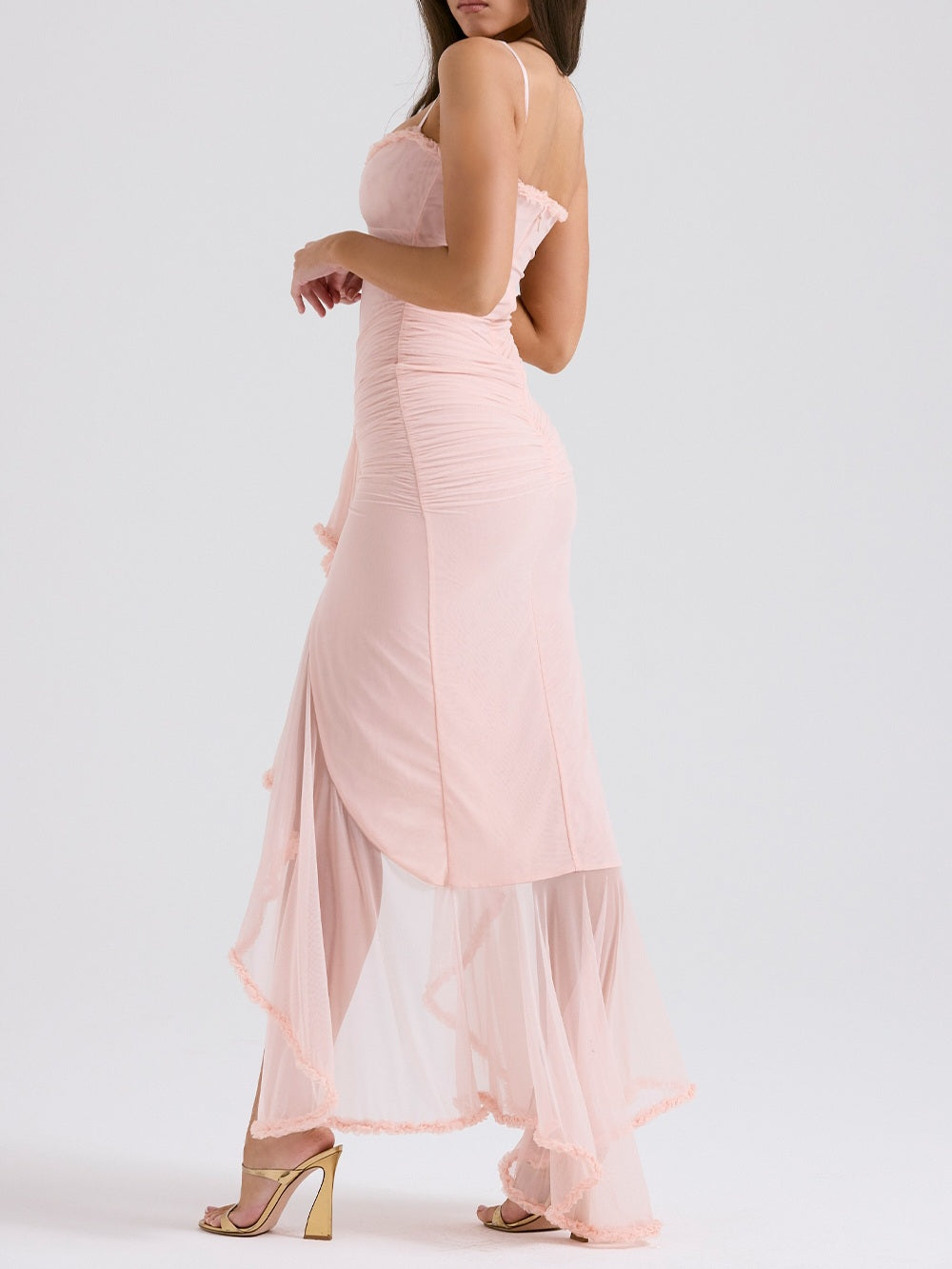 Gabriella Ruffled Front Gown-Luxandluxy