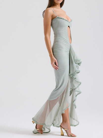 Gabriella Ruffled Front Gown-Luxandluxy