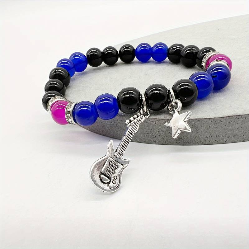 Guitar Star Beaded BFF Bracelets-Luxandluxy