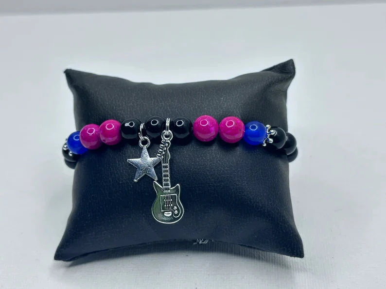 Guitar Star Beaded BFF Bracelets-Luxandluxy