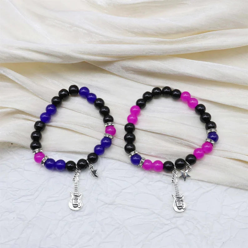 Guitar Star Beaded BFF Bracelets-Luxandluxy