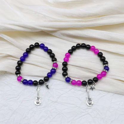 Guitar Star Beaded BFF Bracelets-Luxandluxy