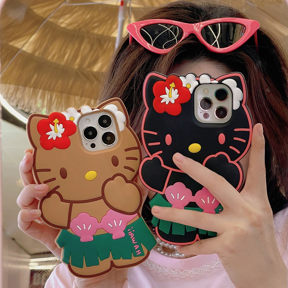 'Hawaii' Dance Hello Kitty iPhone Case-Luxandluxy