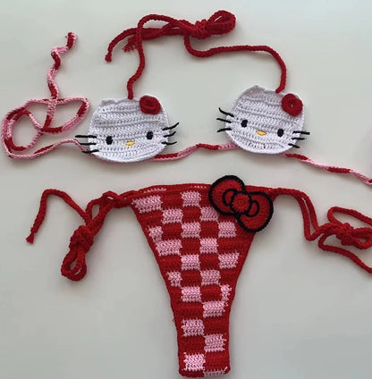 Hello Kitty Checkered Bikini-Luxandluxy