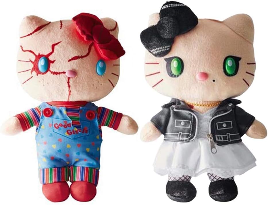 Hello Kitty Chucky & Tiffany Plushies (Set of 2)-Luxandluxy