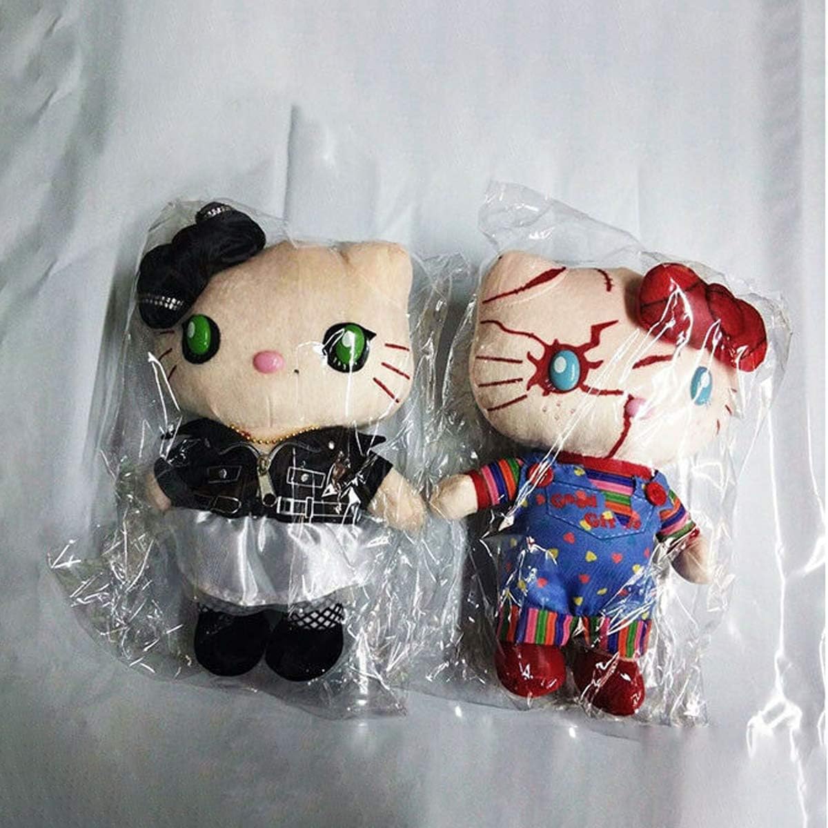 Hello Kitty Chucky & Tiffany Plushies (Set of 2)-Luxandluxy