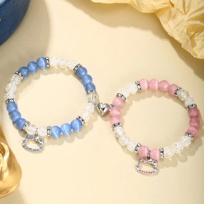 Hello Kitty Magnetic Beaded Friendship Bracelets-Luxandluxy