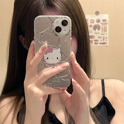 Hello Kitty Metallic Design iPhone Case-Luxandluxy