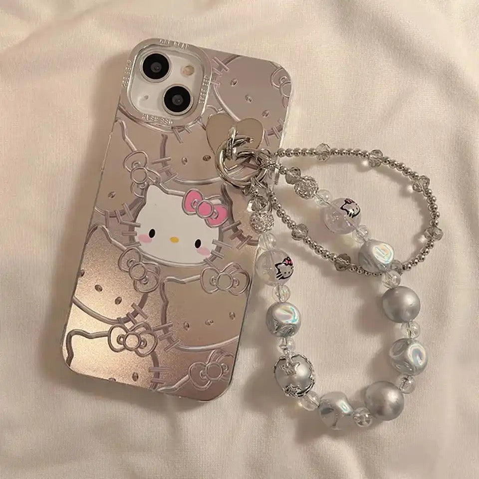 Hello Kitty Metallic Design iPhone Case-Luxandluxy