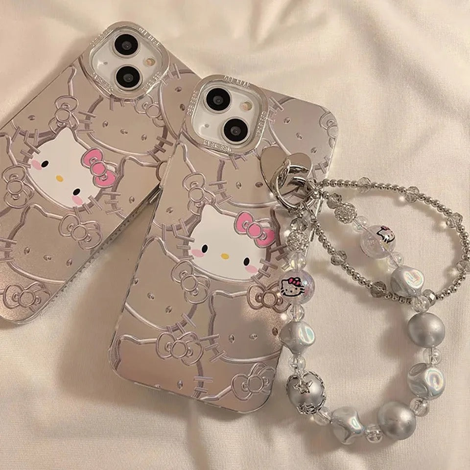 Hello Kitty Metallic Design iPhone Case-Luxandluxy