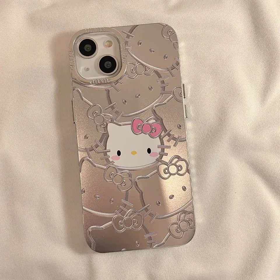 Hello Kitty Metallic Design iPhone Case-Luxandluxy