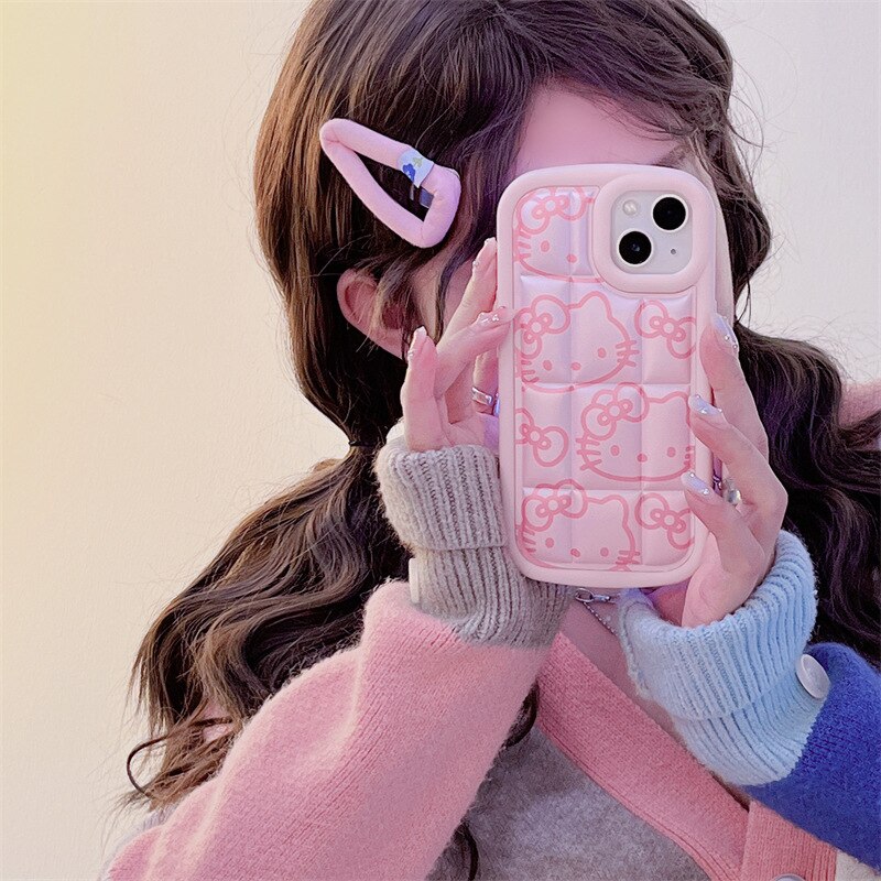 Hello Kitty Puffer iPhone Case-Luxandluxy