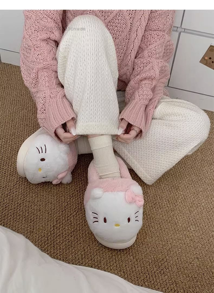 Hello Kitty Slippers-Luxandluxy