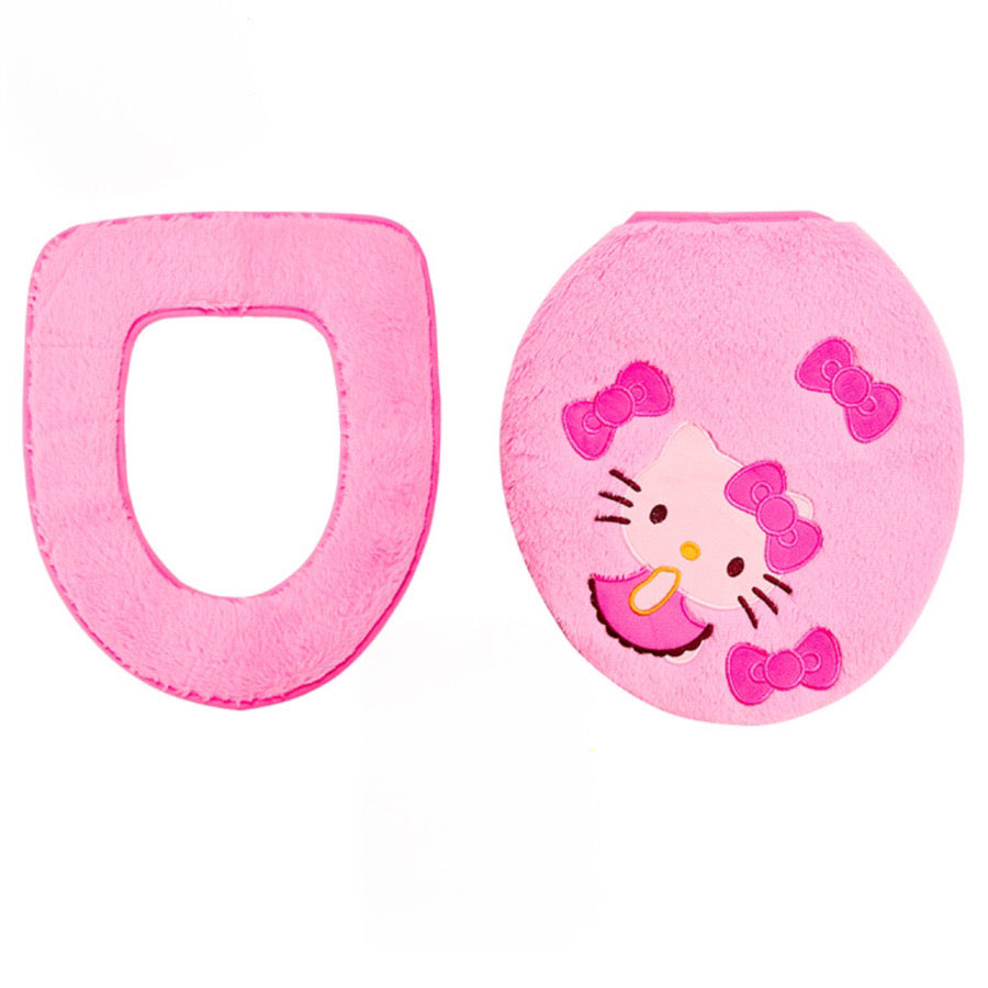 Hello Kitty Toilet Decor Set-Luxandluxy