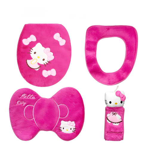 Hello Kitty Toilet Decor Set-Luxandluxy