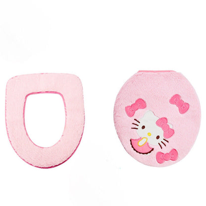 Hello Kitty Toilet Decor Set-Luxandluxy