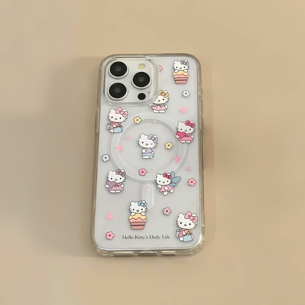 'Hello Kitty's Daily Life' Magsafe iPhone Case-Luxandluxy