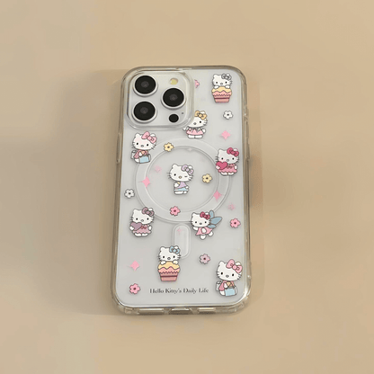 'Hello Kitty's Daily Life' Magsafe iPhone Case-Luxandluxy