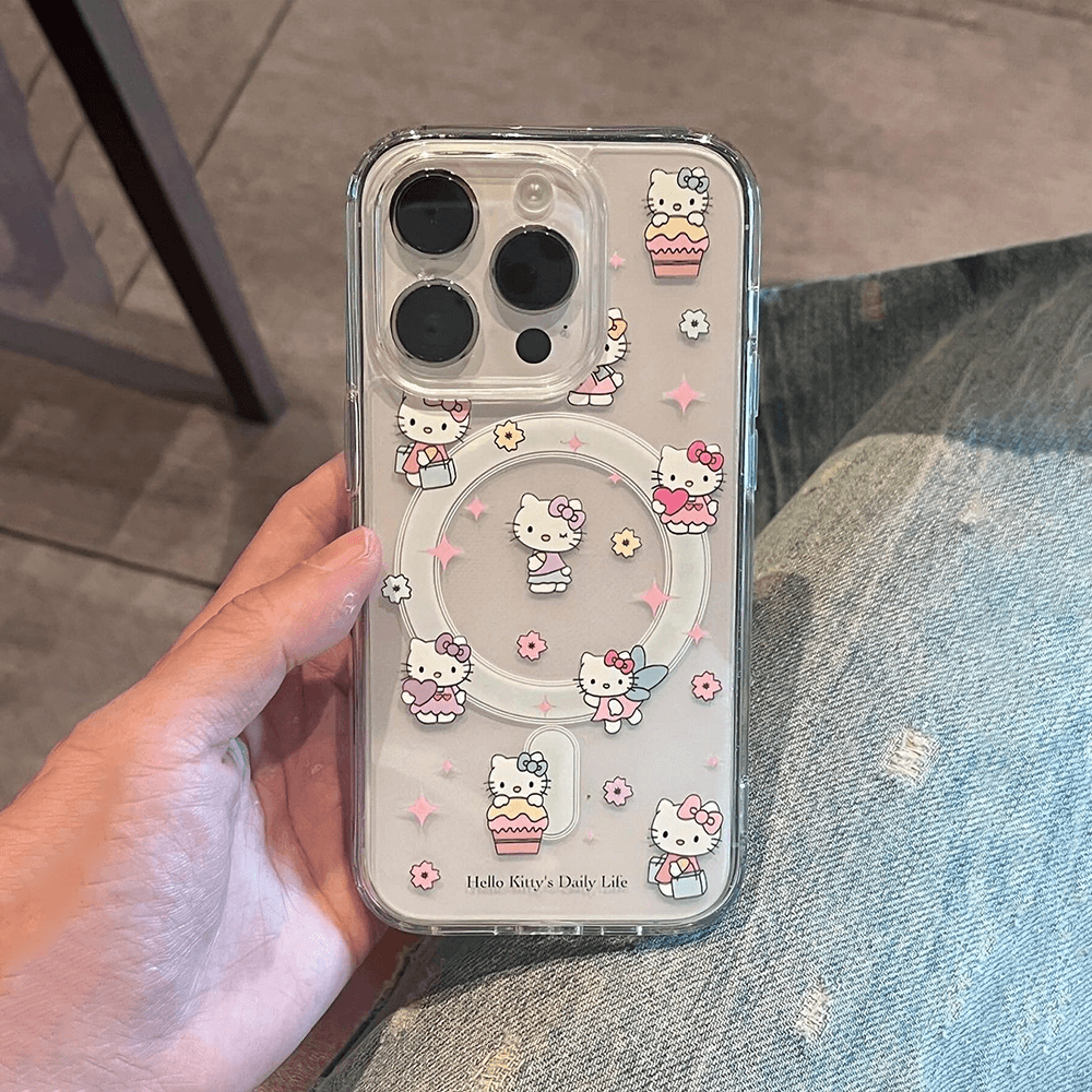 'Hello Kitty's Daily Life' Magsafe iPhone Case-Luxandluxy